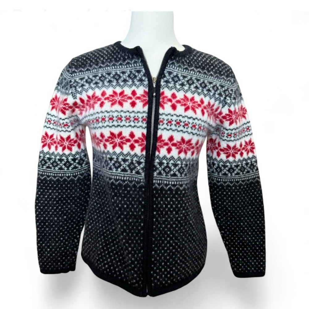 Squaw valley 100 % wool Black and Red Patterned Women's Jacket